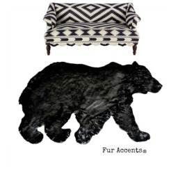 Faux Fur Walking Bear Rug - Plush Pelt, Lodge Decor - thumbnail 2