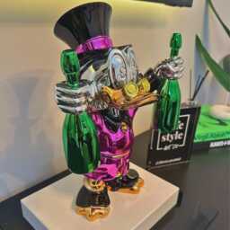 Pink Chrome Money Duck Sculpture Alec Monopoly Inspired Pop Art