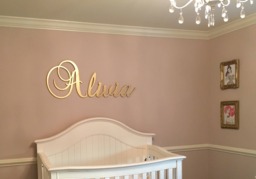 Nursery Letters - Decorative Wall Girls Nursery, Nursery Decor, Letters, Glittered Letters - thumbnail 1