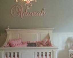 Nursery Letters - Decorative Wall Girls Nursery, Nursery Decor, Letters, Glittered Letters - thumbnail 2