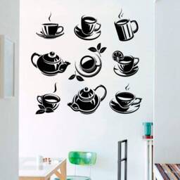 Kitchen Tea & Coffee Wall Decal Removable Vinyl Art 4508 - thumbnail 1