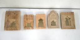 Wooden Vintage Temple Mirror Frame - Set Of Five