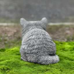 Concrete Kitten Sculpture Stone Sleeping Cat Statue Outdoor Kitty Garden Figurine Cement Pet Ornament Memorial Decor Cat Lover Gift - thumbnail 4