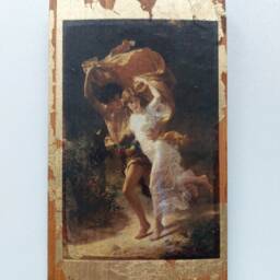 The Storm By Pierre Auguste Cot Gold Gilded Oak Wood Art - thumbnail 2