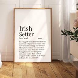 Irish Setter Definition Print, Wall Print For Owner, Dog Owner Gift, Mum - thumbnail 1
