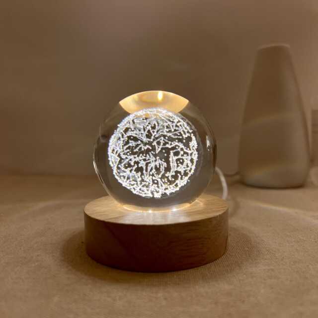Custom Star Map Night Light, Chart Sphere Lamp, Crystal Ball Boho Bedside Personalized Gifts For Her - image 1