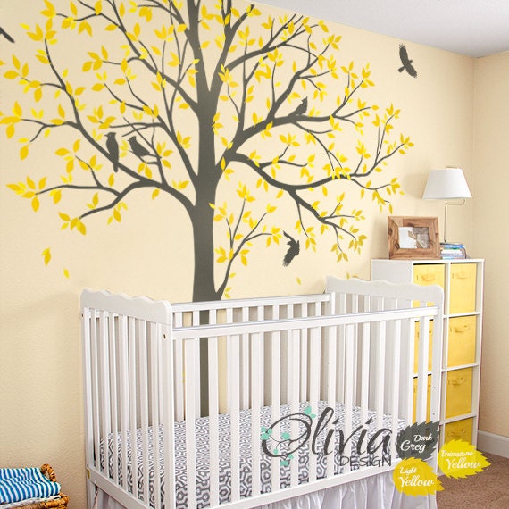 Large Family Tree Wall Decal Huge Wall Decal Mural Stickers Nursery Art Tattoo Nature Decals Decor - Nt048 - image 1