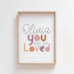 2 Rainbow Prints, Girls Nursery Wall Art, You Are So Loved Print, Pastel Colours, Print Set, Bedroom Art - thumbnail 3
