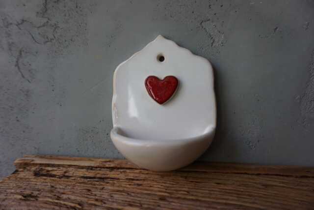 Ceramic Holy Water Font/Baptism Gift Miniature Home Decor Air Plant Planter - image 1
