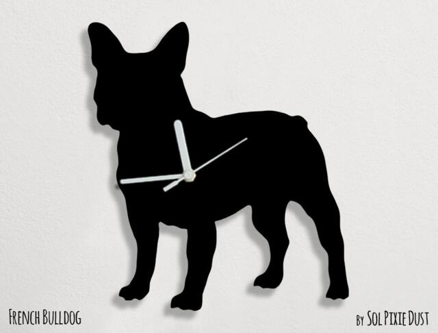 French Bulldog Dog 3 - Wall Clock Silhouette - image 1