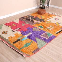 Vintage Boujaad Rug, Authentic Moroccan Rug 5x8 Ft - thumbnail 3