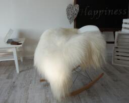 "Sheepskin Iceland White Cream Throw Genuine Leather Sheep Skin 50""x 30" - thumbnail 1