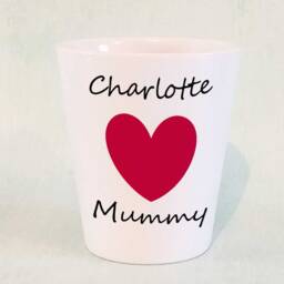 Personalised Ceramic Plant Pot - Custom Floral Name, Gardener Gift - thumbnail 2