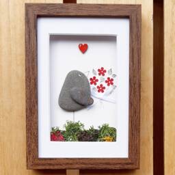 Love You Mum, Mother's Day Pebble Picture, Mother Gift, Present For Mom, Framed Birthday Present, Mom Pebble Gift Mum - thumbnail 2