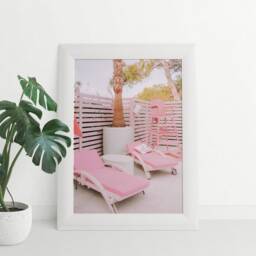 Beach Print, Tropical Spain, Pink Ibiza, Wall Lifeguard Travel Barbie - thumbnail 3
