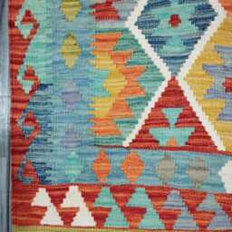 Kilim Rug Classic, Handmade Artisan Afghan Turkish Scandinavian Navajo Bohemian Wool Flatweave Multicolour 121x83 cm - thumbnail 4