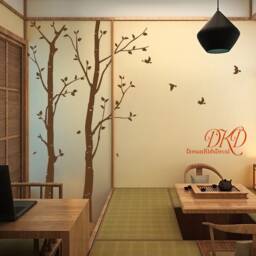 Nursery Wall Decal, Birch Tree Decals For Nursery, Decals, Stickers-Tree With Birds - thumbnail 3