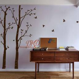 Nursery Wall Decal, Birch Tree Decals For Nursery, Decals, Stickers-Tree With Birds - thumbnail 2