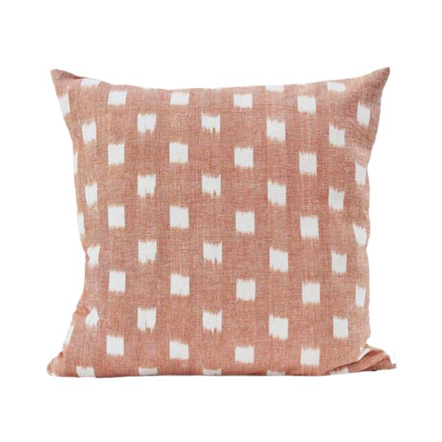 Kufri Rex in Blush, Designer Pillow Cover, Geometric Dot Off White/Salmon Pink Cushion High End Pillow, Boho Tribal Decorative - image 1