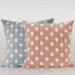 Kufri Rex in Blush, Designer Pillow Cover, Geometric Dot Off White/Salmon Pink Cushion High End Pillow, Boho Tribal Decorative - thumbnail 3