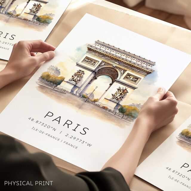 Travel Prints City Posters, Paris Prints, Custom Decor, Personalised Wall Art, Gift, Art Gallery, Parisian Poster - image 1