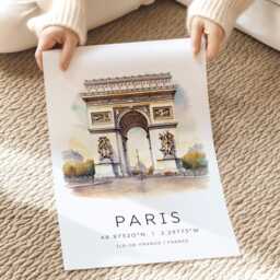 Travel Prints City Posters, Paris Prints, Custom Decor, Personalised Wall Art, Gift, Art Gallery, Parisian Poster - thumbnail 2