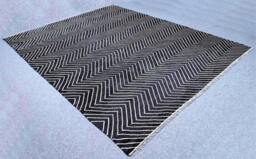 Large Black & White Rug, White Black Kilim Rug, 10 X 13 Area Living Room Rug Dhurrie, Made To Order Rug - thumbnail 1