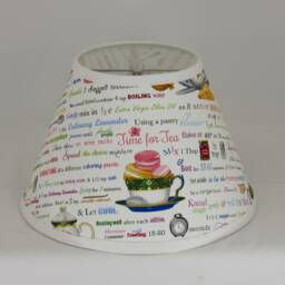 Tea Time Recipe Clip-On Lamp Shade - thumbnail 2