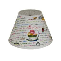 Tea Time Recipe Clip-On Lamp Shade