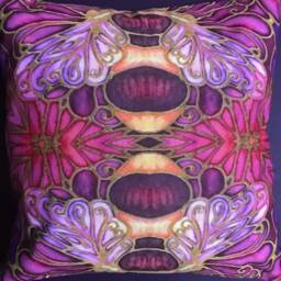 Bee Cushion in Pink Plum & Gold - Cute Honey Settee Throw Pillow -Bumble Decorative Statement Sofa - thumbnail 1