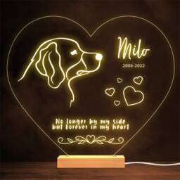 Bernese Mountain Dog Memorial Pet Loss Personalised Gift Warm Lamp Night Light - thumbnail 1