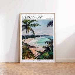 Byron Bay Australia Travel Poster Coastal Beach Print - thumbnail 3