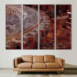 Industrial Gears Canvas Print Mechanism Wall Art - thumbnail 3