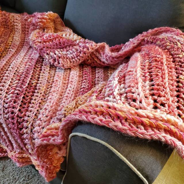 Crochet Blanket in Pinks & Peaches - image 1