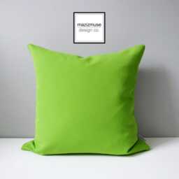 Sunbrella?? Outdoor Throw Pillow Cover in Lime Green, Modern Macaw Cushion - thumbnail 4