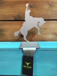 Saddle Bronc Stocking Hanger - Cowboy Christmas Rodeo Gift Decor Personalized - thumbnail 1