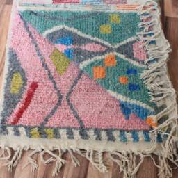 Colorful Moroccan Rug, Custom Fabulous Boujad Abstract Multicolored Carpet, Handmade Bohemian Rug - thumbnail 4