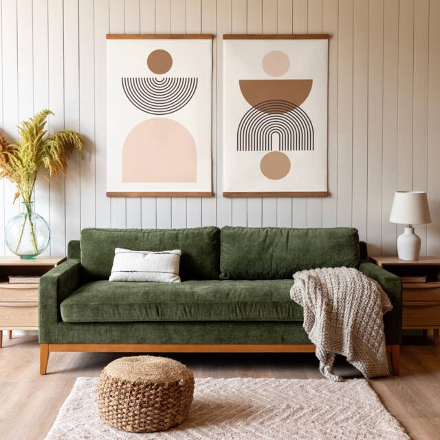 Geometric Canvas Wall Art Set Mid-Century Modern Tapestries - 478 - image 1
