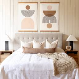 Geometric Canvas Wall Art Set Mid-Century Modern Tapestries - 478 - thumbnail 3