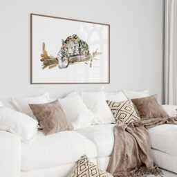 Jaguar Watercolor Print, Big Cat Wall Art - thumbnail 2