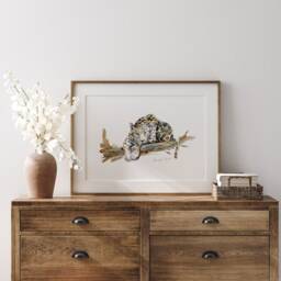 Jaguar Watercolor Print, Big Cat Wall Art - thumbnail 3