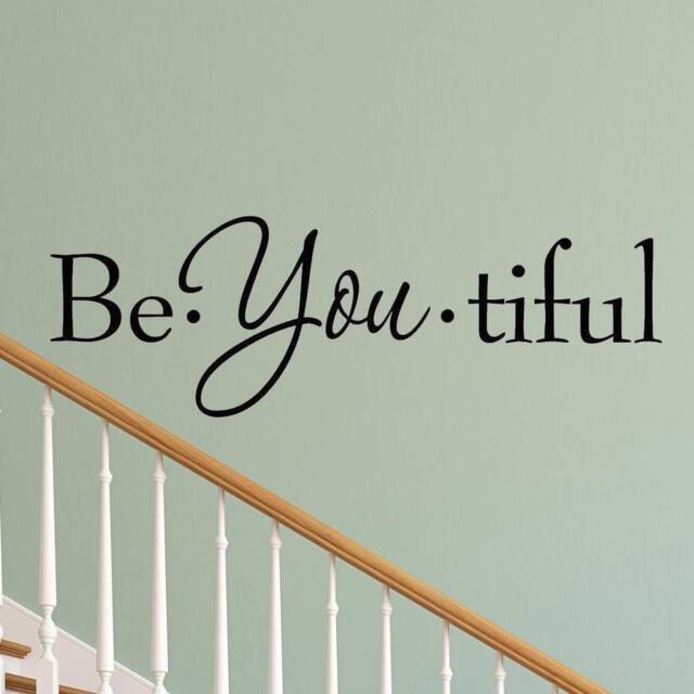 Be-You-Tiful Wall Decal Inspirational Quotes Art Beauty Girls Room Decor Vwaq-1924 - image 1
