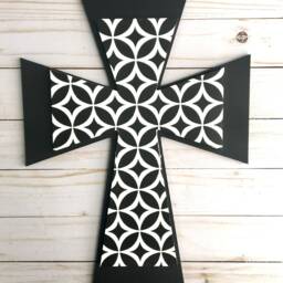 Wooden Wall Cross - Religious Hanging Decor Christian Gift From Baptism Wedding - thumbnail 2