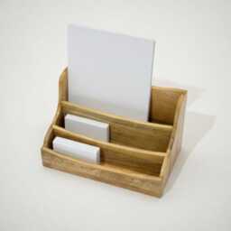 Solid Mango Wood Letter Rack/Desk Tidy, Ideal To Hold Stationary, Letters, Pens Etc - thumbnail 2
