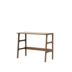 Office Desk 65 cm Deep, Mid Century Modern Computer Desk, Oak Compact Wooden For Monitor Setup, Birch Plywood, Custom Size - thumbnail 4