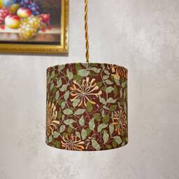 Lampshade William Morris Style, Handmade Floral Lamp Shade For Table Floor Wall & Pendant Light - thumbnail 2