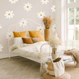 Daisy Wall Decals - Nursery Decor, Kids Room Art, Removable Flower Stickers - thumbnail 3