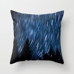 Space Pillow - Starry Night Case Star Trails Photography Throw Dramatic Nature Yosemite - thumbnail 1