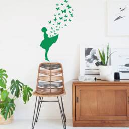 Wall Decal Butterfly Girl, Sticker Banksy Art, Urban-Kids-Berlin Wall-Decor - thumbnail 3