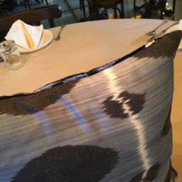 Handwoven Boho Ikat Velvet Pillow Cover Black Silver Uzbek Lumbar Cushion - thumbnail 4